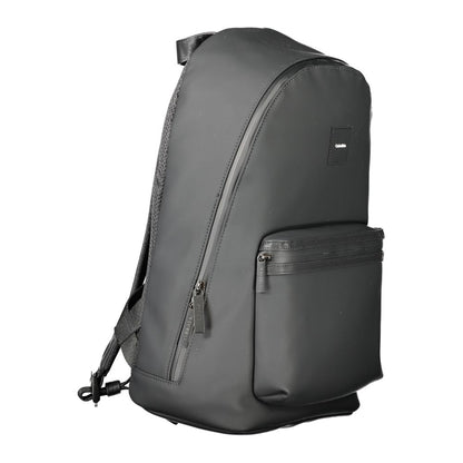 Black Polyester Men Backpack-Calvin Klein-LabelTerrace.com
