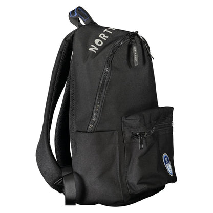 Black Polyester Men Backpack-North Sails-LabelTerrace.com