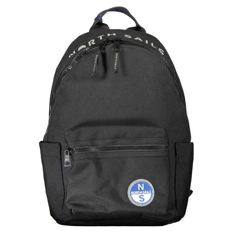 Black Polyester Men Backpack-North Sails-LabelTerrace.com