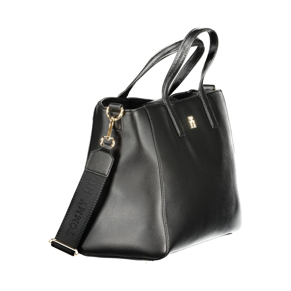 Black Polyester Women Handbag-Tommy Hilfiger-LabelTerrace.com