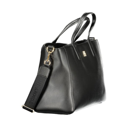 Black Polyester Women Handbag-Tommy Hilfiger-LabelTerrace.com