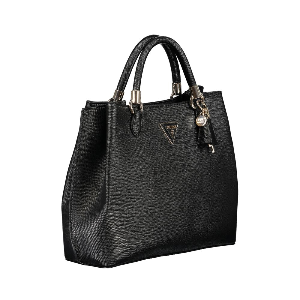 Black Polyethylene Handbag-Guess Jeans-LabelTerrace.com