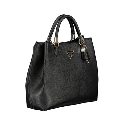 Black Polyethylene Handbag-Guess Jeans-LabelTerrace.com