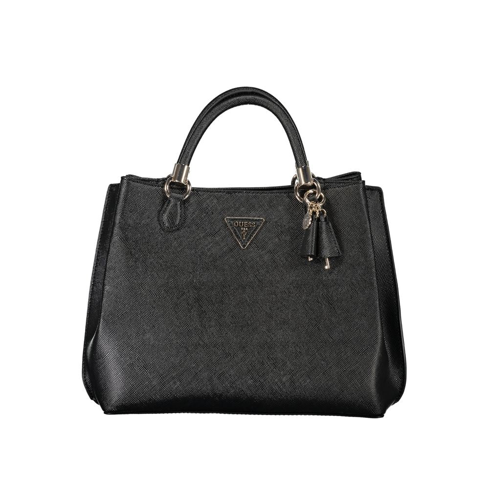 Black Polyethylene Handbag-Guess Jeans-LabelTerrace.com