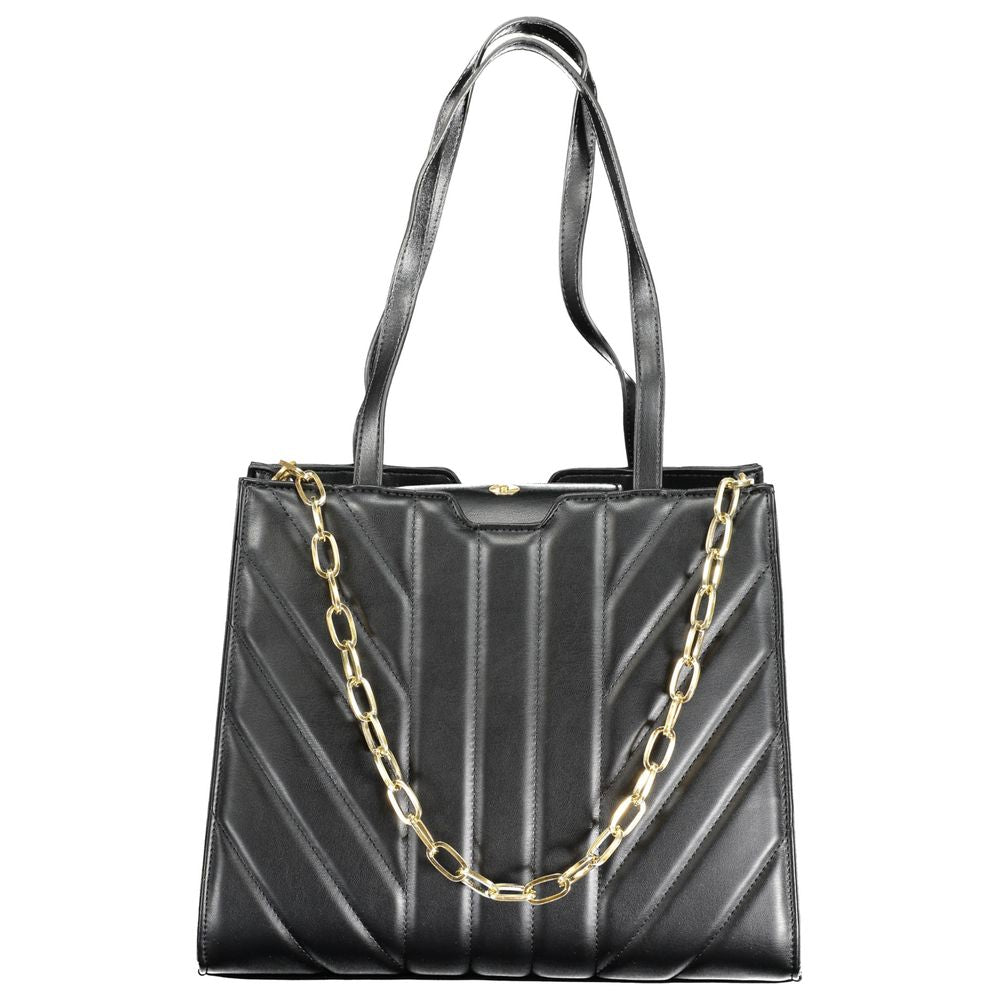 Black Polyethylene Handbag-Mario Valentino-LabelTerrace.com