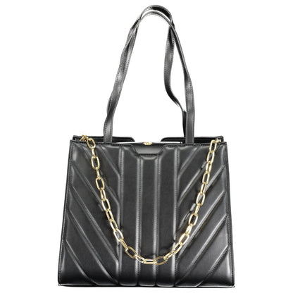 Black Polyethylene Handbag-Mario Valentino-LabelTerrace.com