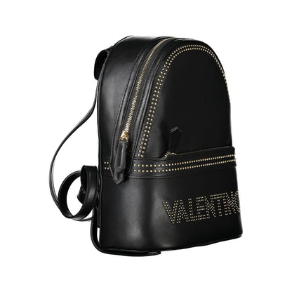 Black Polyethylene Women Backpack-Mario Valentino-LabelTerrace.com
