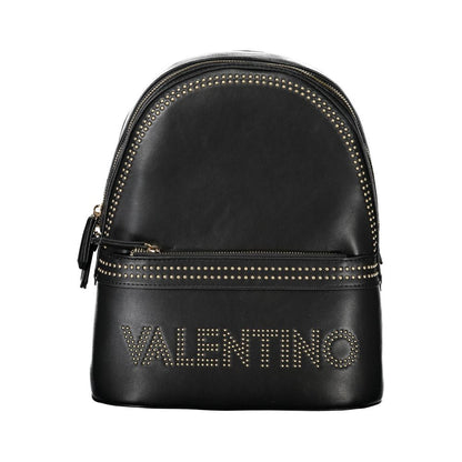 Black Polyethylene Women Backpack-Mario Valentino-LabelTerrace.com