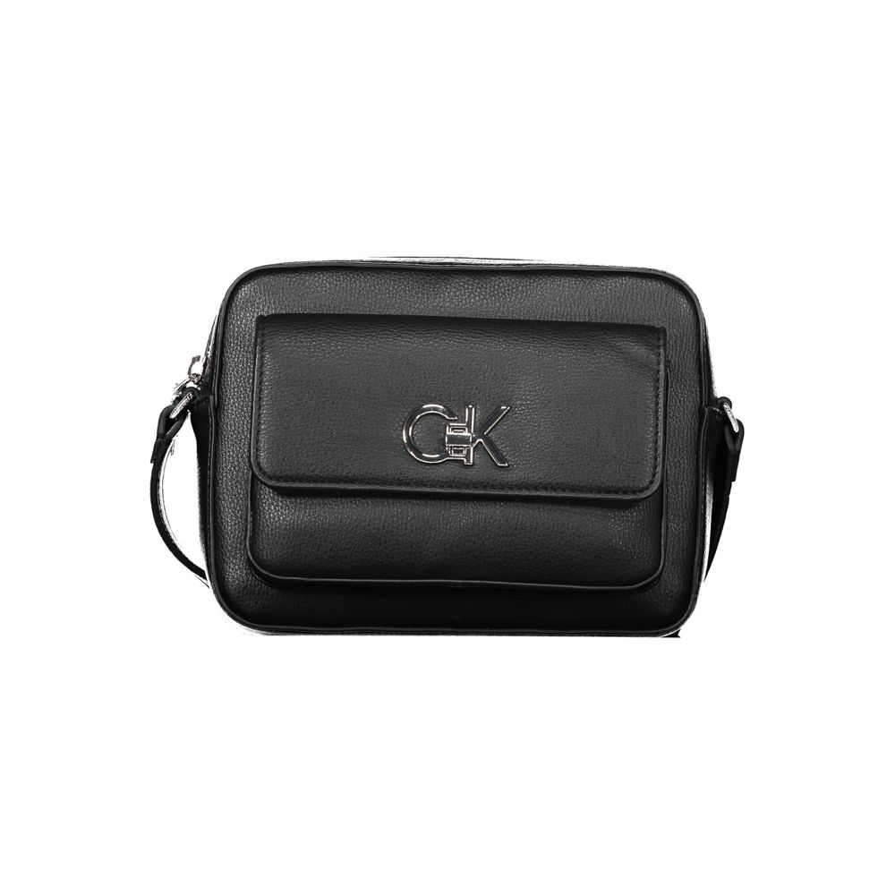 Black Polyethylene Women Handbag-Calvin Klein-LabelTerrace.com