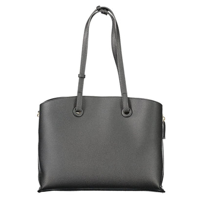 Black Polyethylene Women Handbag