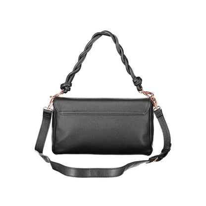 Black Polyethylene Women Handbag