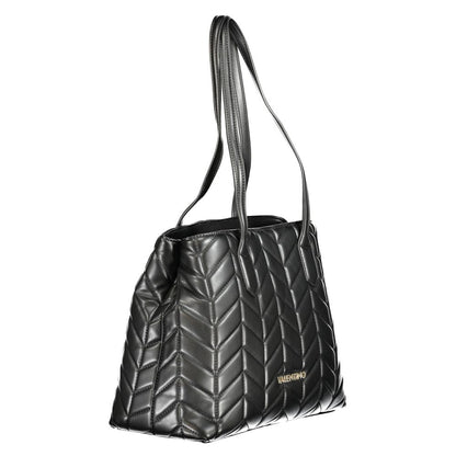 Black Polyethylene Women Handbag