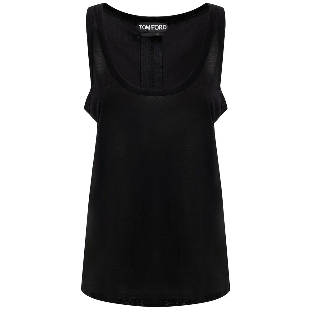 Black Silk Tank Top-Tom Ford-LabelTerrace.com