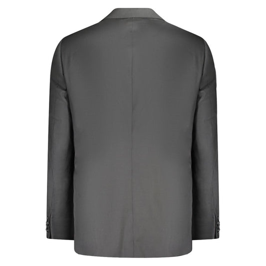 Black Wool Men Jacket