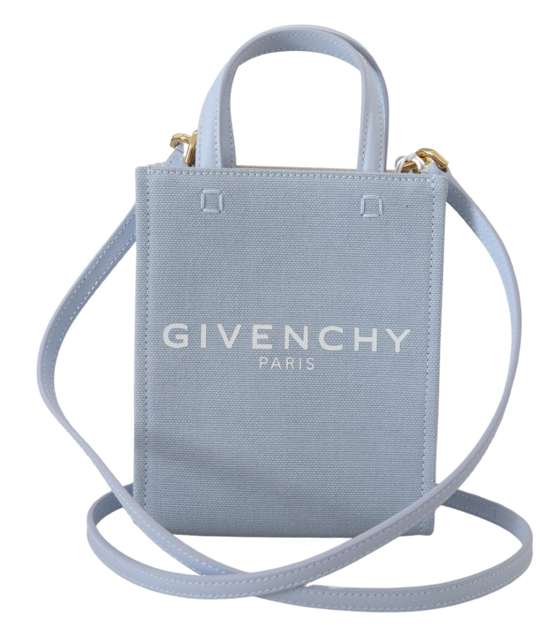 Blue Coated Canvas Vertical Cloud Mini Shoulder Bag-Givenchy-LabelTerrace.com