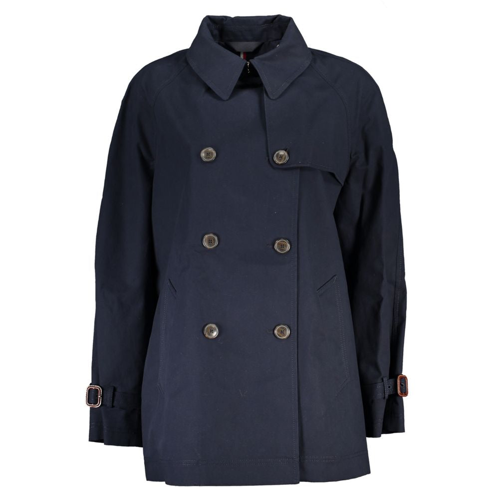 Blue Cotton Jackets & Coat-Tommy Hilfiger-LabelTerrace.com