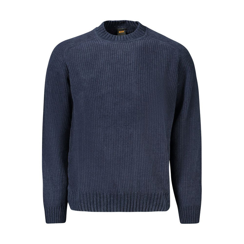 Blue Cotton Men Sweater-Hugo Boss-LabelTerrace.com