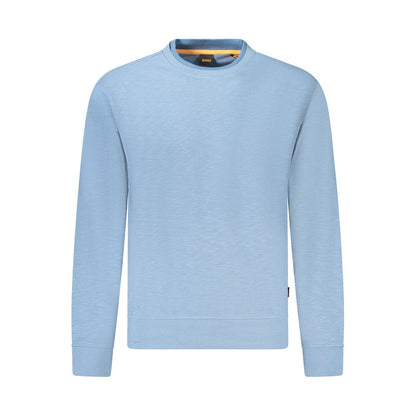 Blue Cotton Men Sweater