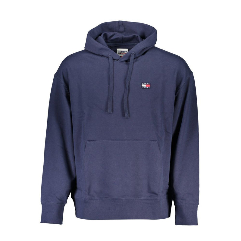 Blue Cotton Men Sweater with Hood-Tommy Hilfiger-LabelTerrace.com