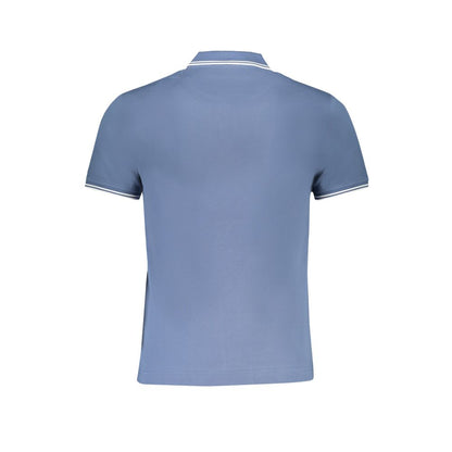 Blue Cotton Polo Shirt-Harmont & Blaine-LabelTerrace.com