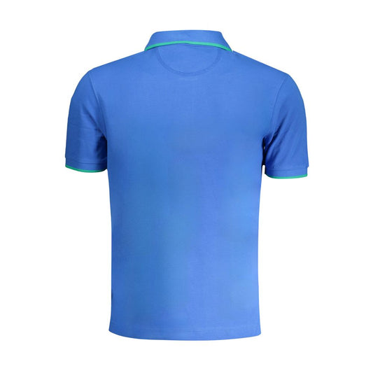 Blue Cotton Polo Shirt-La Martina-LabelTerrace.com