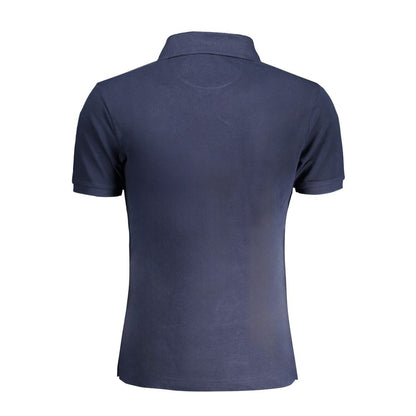 Blue Cotton Polo Shirt-La Martina-LabelTerrace.com