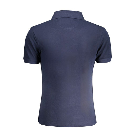 Blue Cotton Polo Shirt-La Martina-LabelTerrace.com