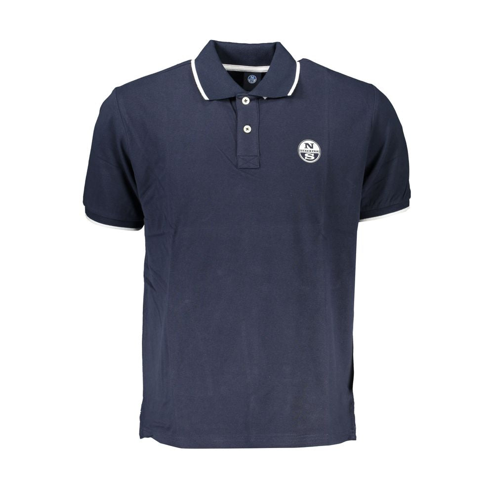 Blue Cotton Polo Shirt-North Sails-LabelTerrace.com