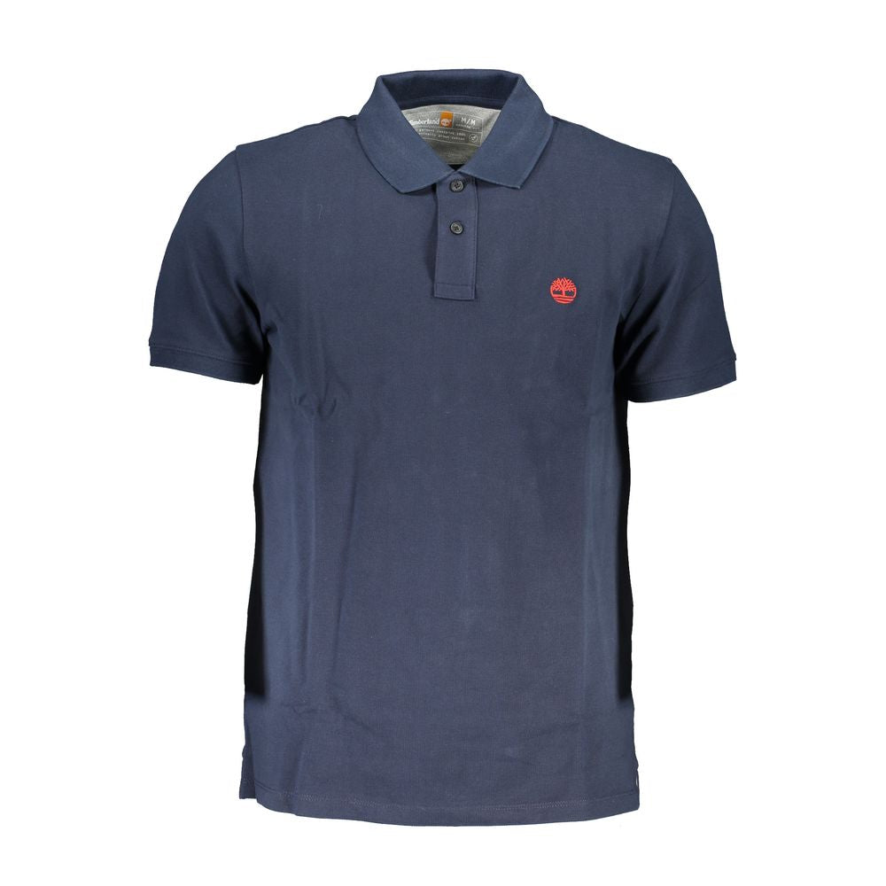 Blue Cotton Polo Shirt-Timberland-LabelTerrace.com