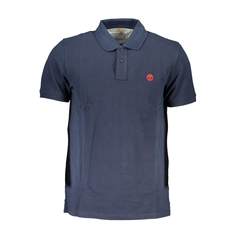 Blue Cotton Polo Shirt-Timberland-LabelTerrace.com