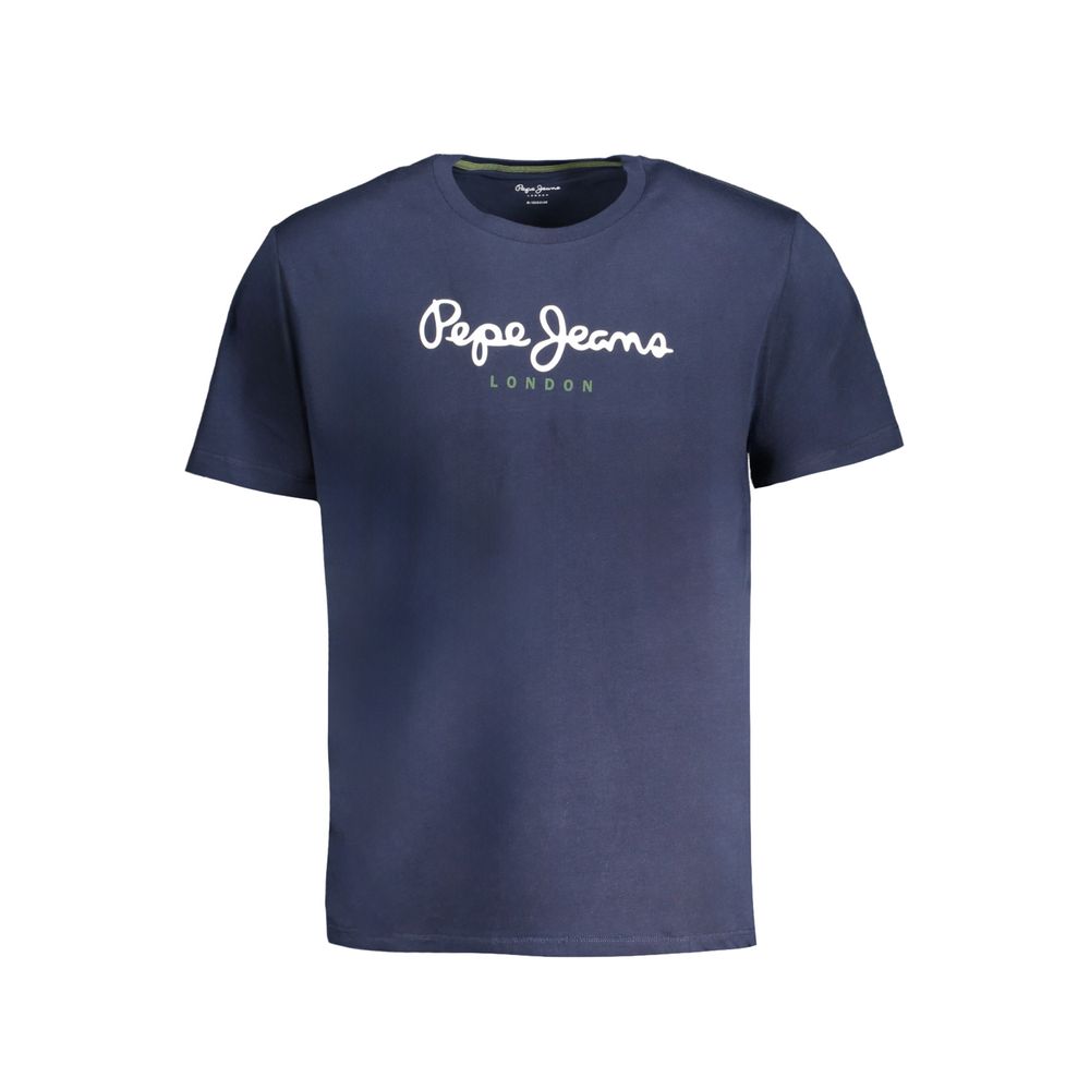 Blue Cotton T-Shirt-Pepe Jeans-LabelTerrace.com