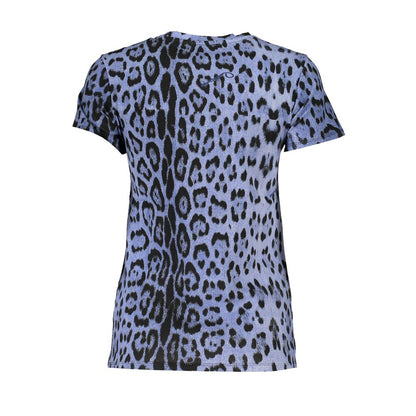 Blue Cotton Women T-Shirt-Cavalli Class-LabelTerrace.com