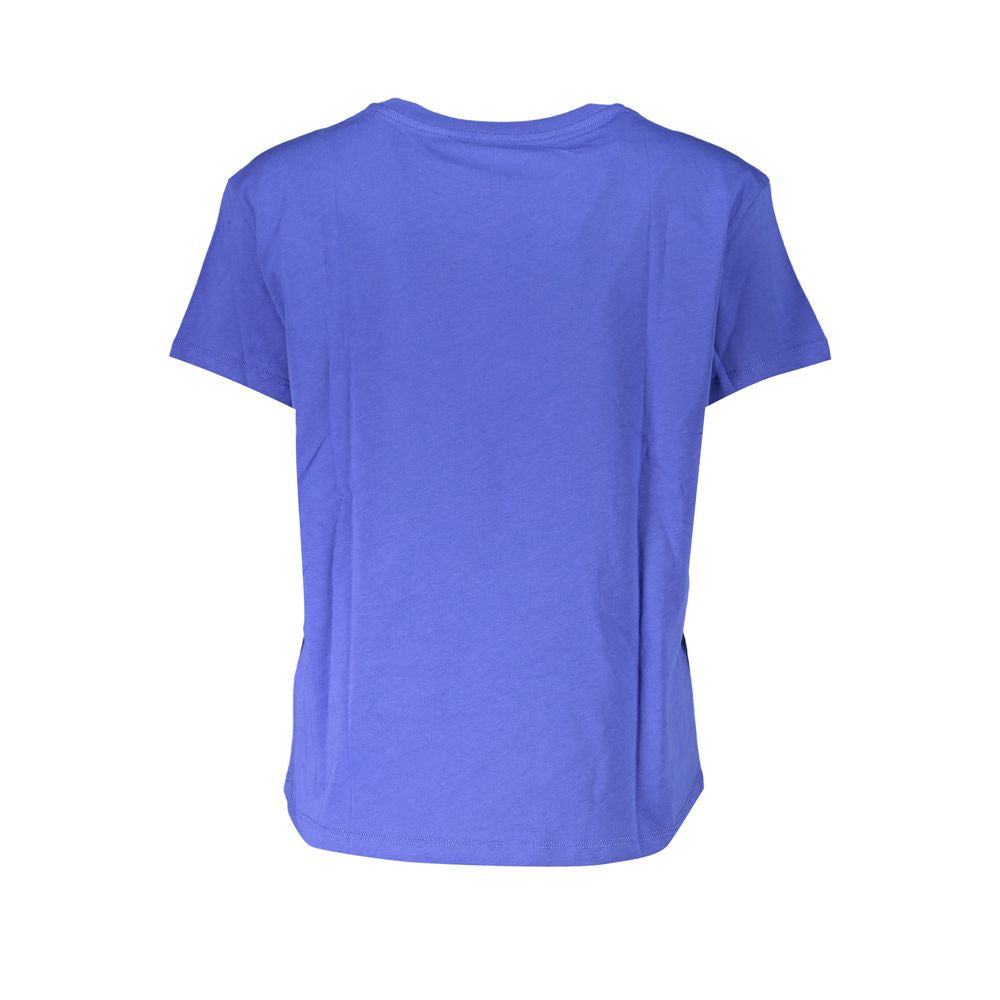 Blue Cotton Women T-Shirt-Patrizia Pepe-LabelTerrace.com