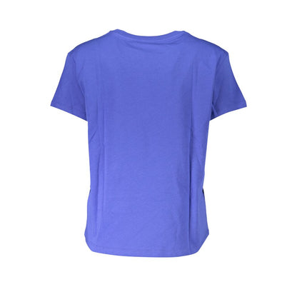 Blue Cotton Women T-Shirt-Patrizia Pepe-LabelTerrace.com