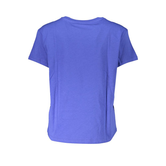 Blue Cotton Women T-Shirt-Patrizia Pepe-LabelTerrace.com