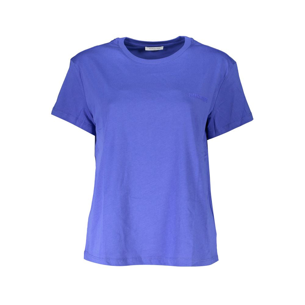 Blue Cotton Women T-Shirt-Patrizia Pepe-LabelTerrace.com