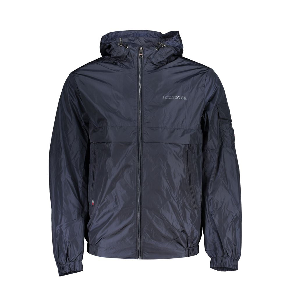 Blue Nylon Men's Jacket-Tommy Hilfiger-LabelTerrace.com
