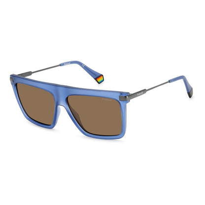 Blue Plastic Sunglasses-Polaroid-LabelTerrace.com