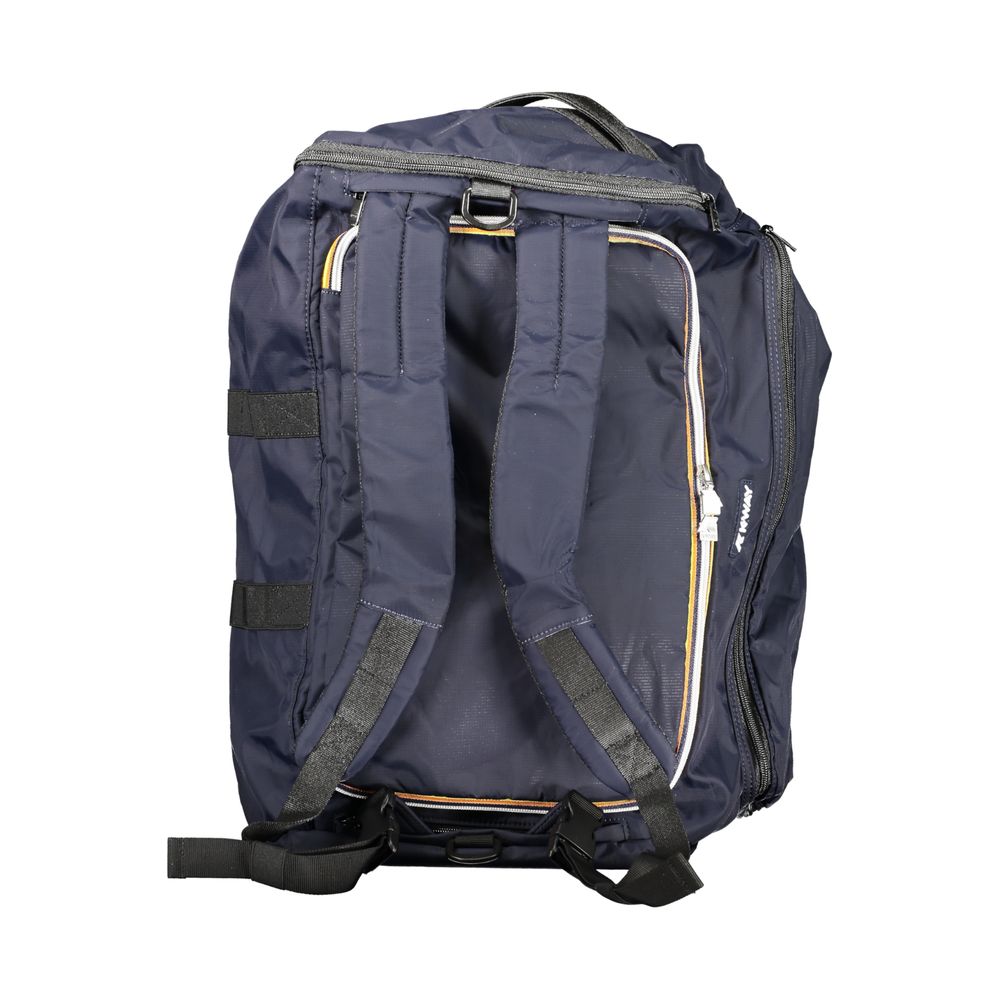 Blue Polyester Backpack-K-WAY-LabelTerrace.com