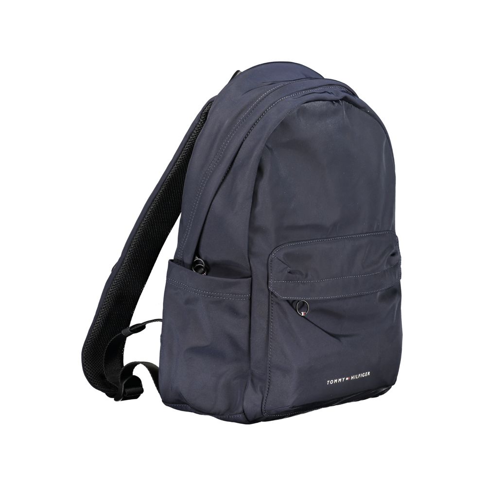Blue Polyester Backpack-Tommy Hilfiger-LabelTerrace.com