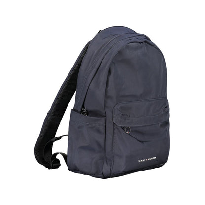 Blue Polyester Backpack-Tommy Hilfiger-LabelTerrace.com