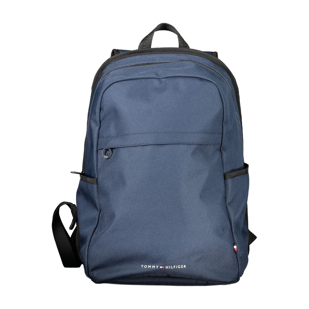 Blue Polyester Backpack-Tommy Hilfiger-LabelTerrace.com
