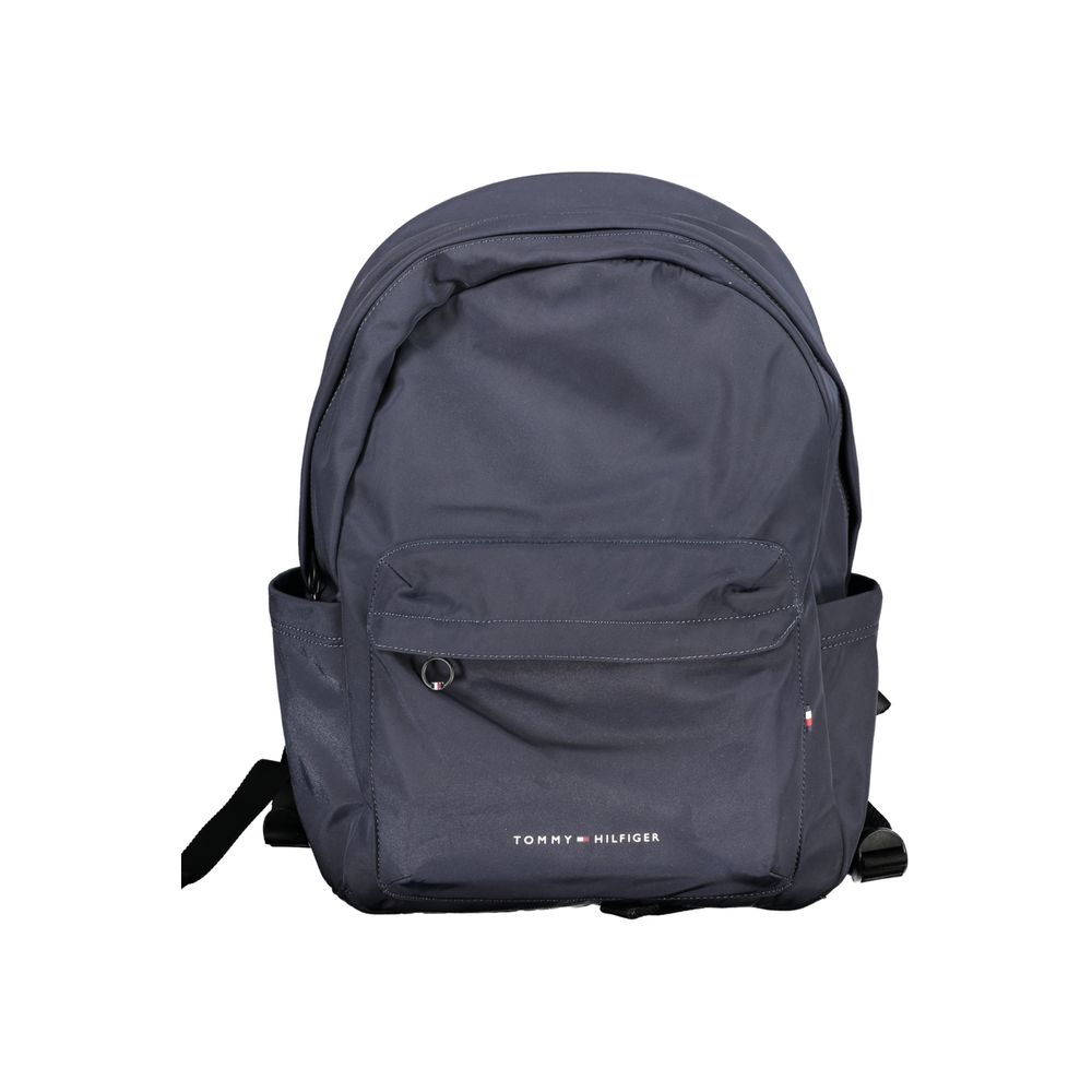 Blue Polyester Backpack-Tommy Hilfiger-LabelTerrace.com