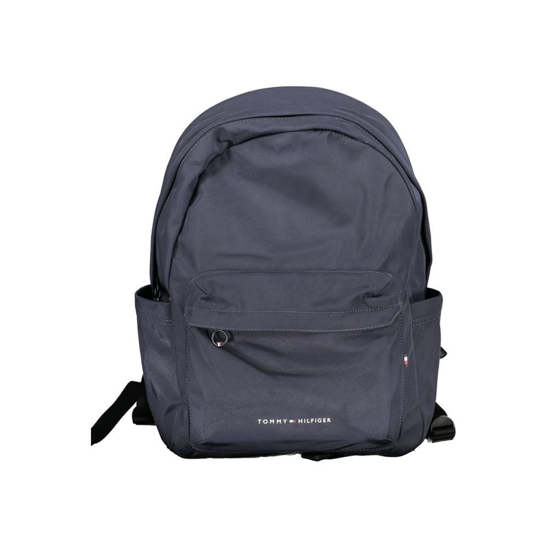 Blue Polyester Backpack-Tommy Hilfiger-LabelTerrace.com