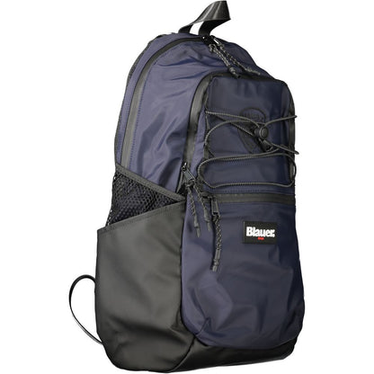 Blue Polyester Men Backpack-Blauer-LabelTerrace.com