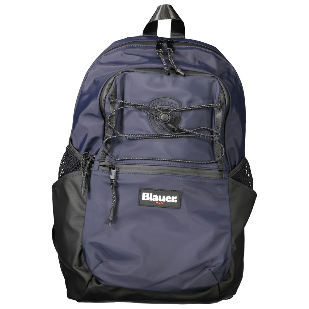 Blue Polyester Men Backpack-Blauer-LabelTerrace.com