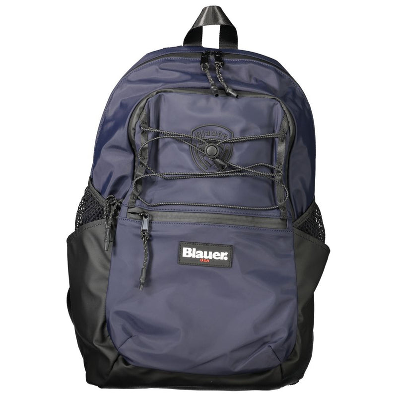 Blue Polyester Men Backpack-Blauer-LabelTerrace.com