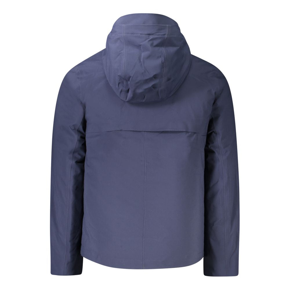 Blue Polyester Men Jacket-K-WAY-LabelTerrace.com