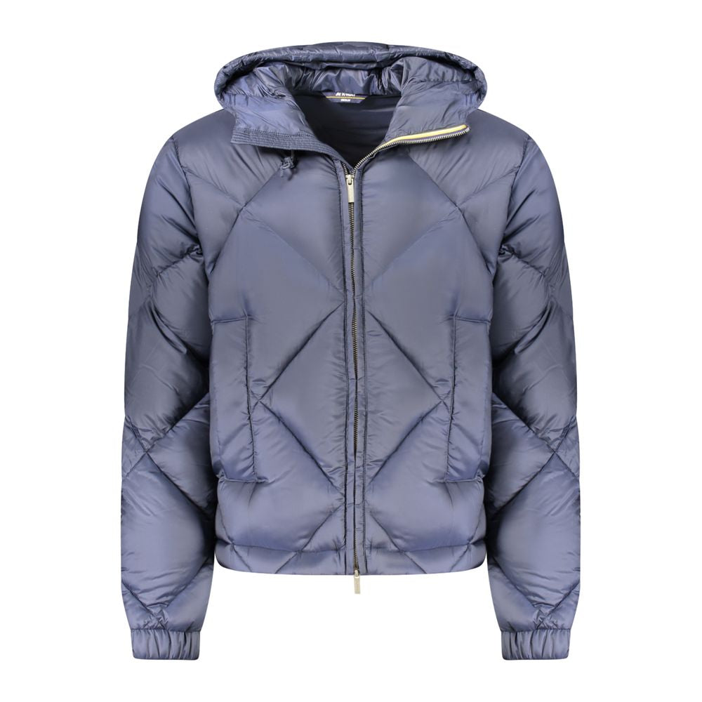 Blue Polyester Men Jacket-K-WAY-LabelTerrace.com