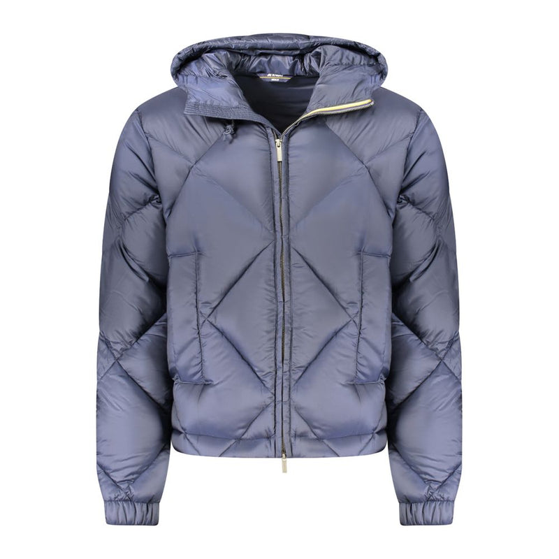 Blue Polyester Men Jacket-K-WAY-LabelTerrace.com